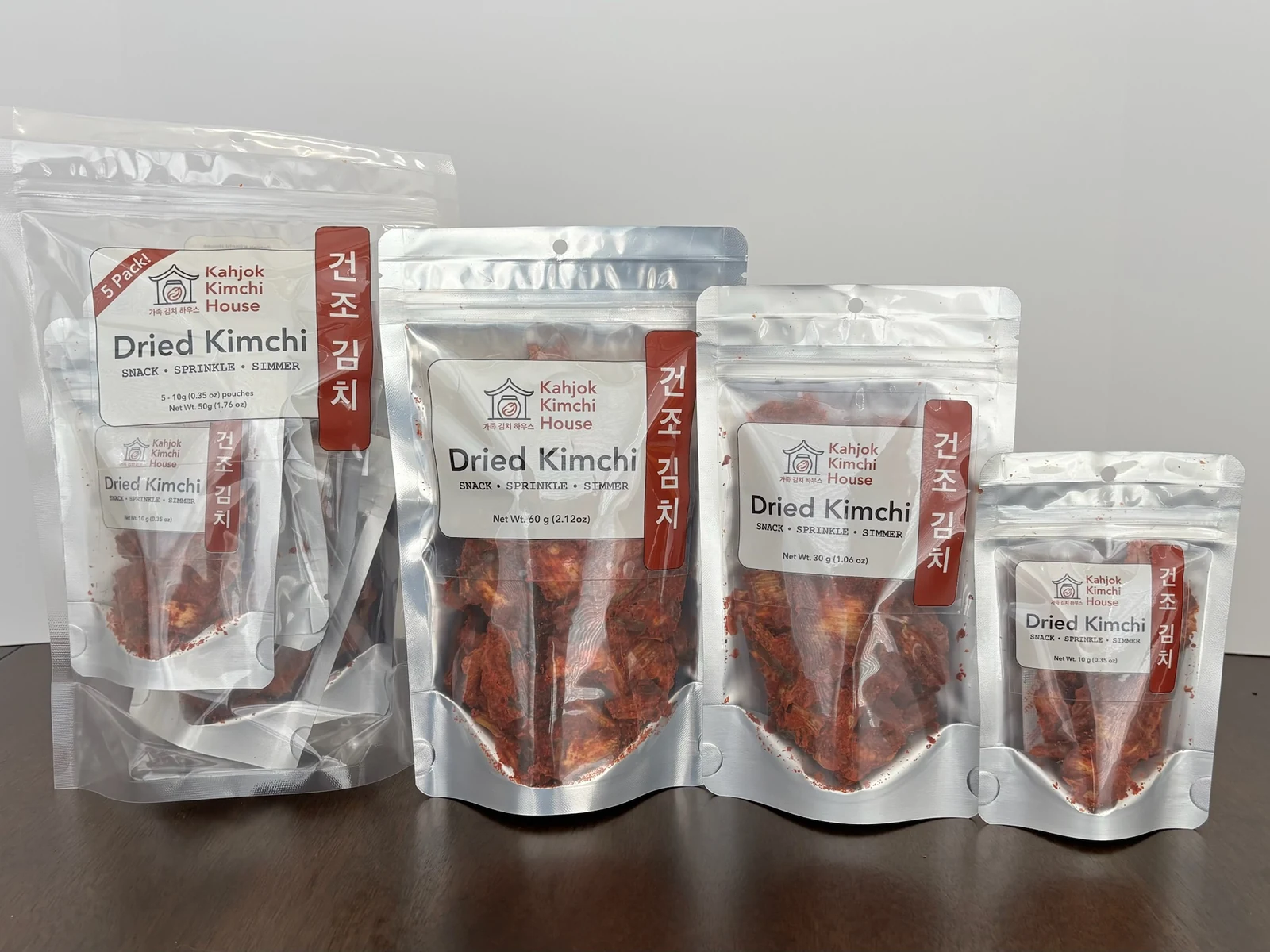 Kahjok Kimchi House Dried Kimchi product lineup