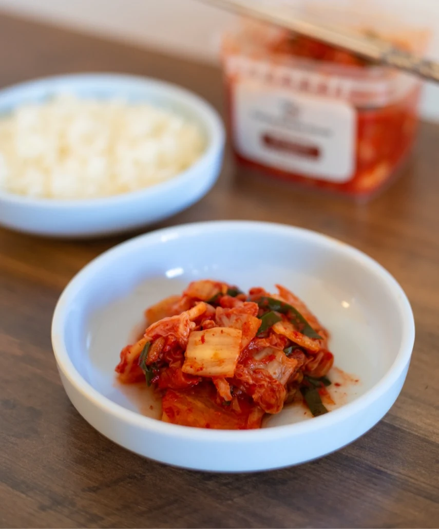 Kahjok Kimchi House mat kimchi with rice