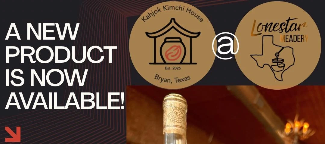 Lonestar Meadery and Kahjok Kimchi House Dried Kimchi announcement